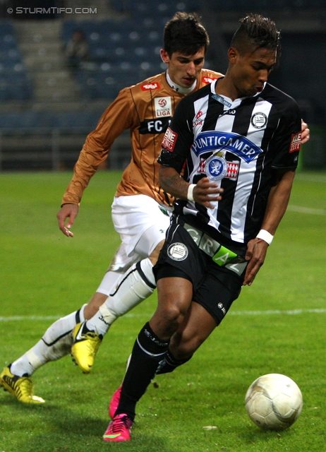 Sturm Graz - Innsbruck
Oesterreichische Fussball Bundesliga, 26. Runde, SK Sturm Graz - FC Wacker Innsbruck, Stadion Liebenau Graz, 16.03.2013. 

Foto zeigt Rubin Rafael Okotie (Sturm)
