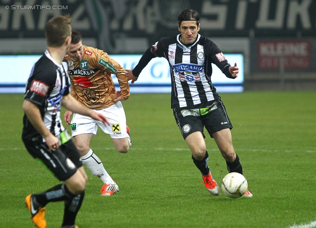 Sturm Graz - Innsbruck
Oesterreichische Fussball Bundesliga, 26. Runde, SK Sturm Graz - FC Wacker Innsbruck, Stadion Liebenau Graz, 16.03.2013. 

Foto zeigt Nikola Vujadinovic (Sturm)
