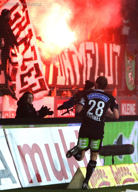 Sturm Graz - Innsbruck
Oesterreichische Fussball Bundesliga, 26. Runde, SK Sturm Graz - FC Wacker Innsbruck, Stadion Liebenau Graz, 16.03.2013. 

Foto zeigt Juergen Saeumel (Sturm)
Schlüsselwörter: torjubel