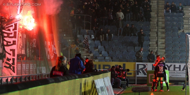 Sturm Graz - Innsbruck
Oesterreichische Fussball Bundesliga, 26. Runde, SK Sturm Graz - FC Wacker Innsbruck, Stadion Liebenau Graz, 16.03.2013. 

Foto zeigt Juergen Saeumel (Sturm)
Schlüsselwörter: torjubel