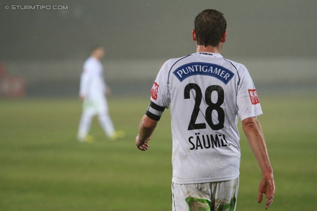 Wr. Neustadt - Sturm Graz
Oesterreichische Fussball Bundesliga, 27. Runde, SC Wiener Neustadt - SK Sturm Graz, Stadion Wiener Neustadt, 30.03.2013. 

Foto zeigt Juergen Saeumel (Sturm)
