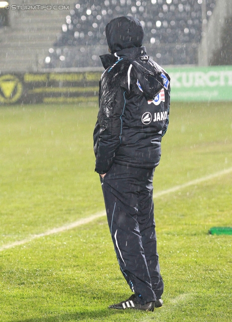 Wr. Neustadt - Sturm Graz
Oesterreichische Fussball Bundesliga, 27. Runde, SC Wiener Neustadt - SK Sturm Graz, Stadion Wiener Neustadt, 30.03.2013. 

Foto zeigt Peter Hyballa (Cheftrainer Sturm)
