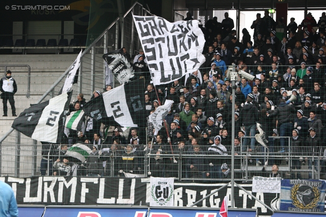 Salzburg - Sturm Graz
Oesterreichische Fussball Bundesliga, 28. Runde, FC RB Salzburg - SK Sturm Graz, Stadion Wals-Siezenheim, 07.04.2013. 

Foto zeigt Fans von Sturm
