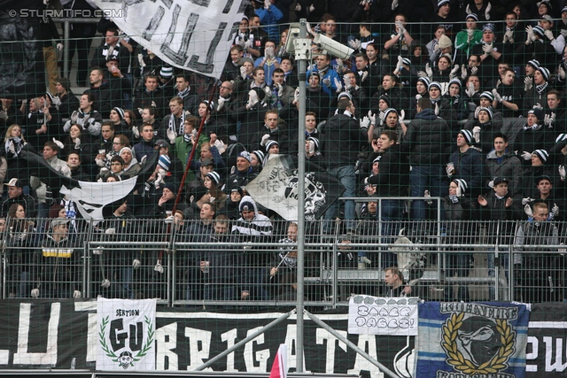 Salzburg - Sturm Graz
Oesterreichische Fussball Bundesliga, 28. Runde, FC RB Salzburg - SK Sturm Graz, Stadion Wals-Siezenheim, 07.04.2013. 

Foto zeigt Fans von Sturm
