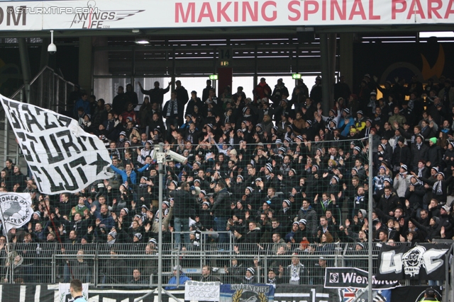 Salzburg - Sturm Graz
Oesterreichische Fussball Bundesliga, 28. Runde, FC RB Salzburg - SK Sturm Graz, Stadion Wals-Siezenheim, 07.04.2013. 

Foto zeigt Fans von Sturm
