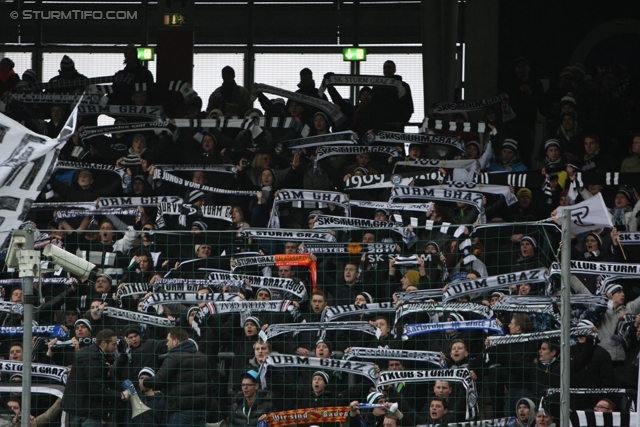 Salzburg - Sturm Graz
Oesterreichische Fussball Bundesliga, 28. Runde, FC RB Salzburg - SK Sturm Graz, Stadion Wals-Siezenheim, 07.04.2013. 

Foto zeigt Fans von Sturm
