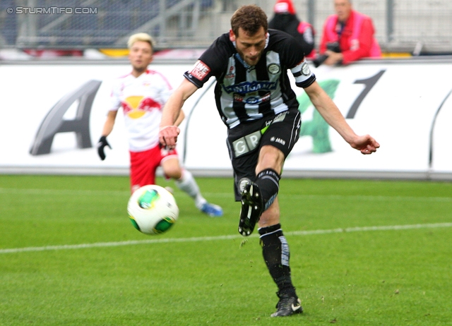 Salzburg - Sturm Graz
Oesterreichische Fussball Bundesliga, 28. Runde, FC RB Salzburg - SK Sturm Graz, Stadion Wals-Siezenheim, 07.04.2013. 

Foto zeigt Juergen Saeumel (Sturm)
