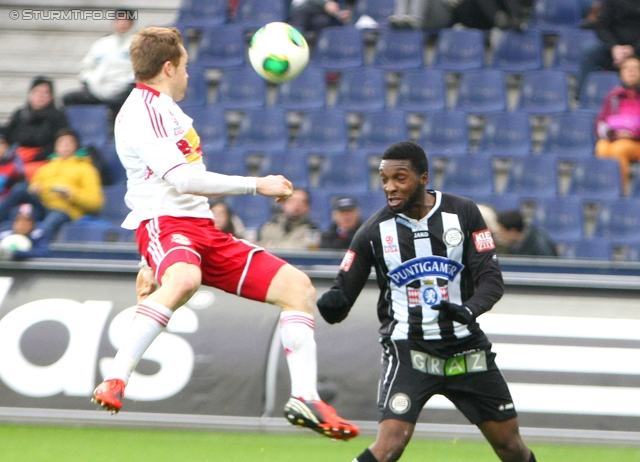 Salzburg - Sturm Graz
Oesterreichische Fussball Bundesliga, 28. Runde, FC RB Salzburg - SK Sturm Graz, Stadion Wals-Siezenheim, 07.04.2013. 

Foto zeigt Richard Sukuta-Pasu (Sturm)
