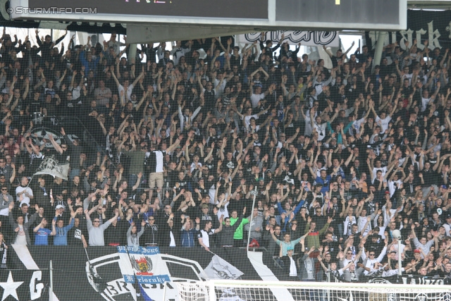 Sturm Graz - Austria Wien
Oesterreichische Fussball Bundesliga, 29. Runde, SK Sturm Graz - FK Austria Wien, Stadion Liebenau Graz, 14.04.2013. 

Foto zeigt Fans von Sturm 
