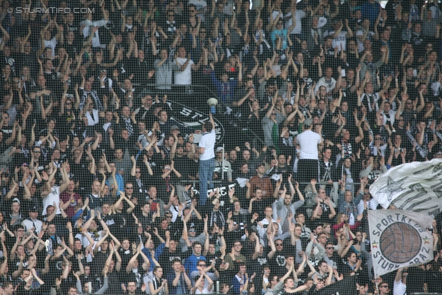 Sturm Graz - Austria Wien
Oesterreichische Fussball Bundesliga, 29. Runde, SK Sturm Graz - FK Austria Wien, Stadion Liebenau Graz, 14.04.2013. 

Foto zeigt Fans von Sturm 
