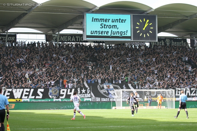 Sturm Graz - Austria Wien
Oesterreichische Fussball Bundesliga, 29. Runde, SK Sturm Graz - FK Austria Wien, Stadion Liebenau Graz, 14.04.2013. 

Foto zeigt Fans von Sturm 
