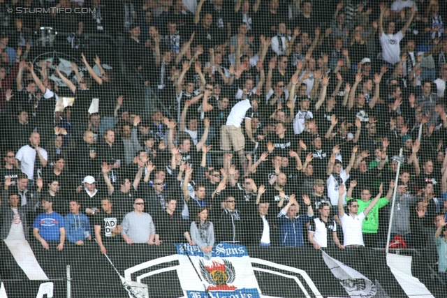 Sturm Graz - Austria Wien
Oesterreichische Fussball Bundesliga, 29. Runde, SK Sturm Graz - FK Austria Wien, Stadion Liebenau Graz, 14.04.2013. 

Foto zeigt Fans von Sturm
