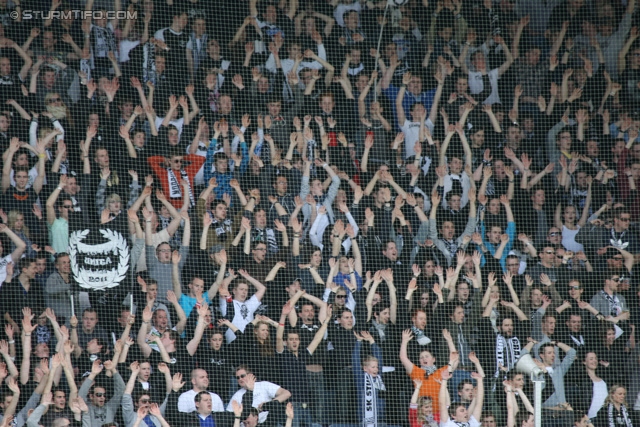 Sturm Graz - Austria Wien
Oesterreichische Fussball Bundesliga, 29. Runde, SK Sturm Graz - FK Austria Wien, Stadion Liebenau Graz, 14.04.2013. 

Foto zeigt Fans von Sturm
