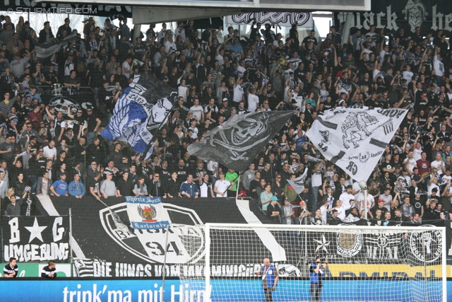 Sturm Graz - Austria Wien
Oesterreichische Fussball Bundesliga, 29. Runde, SK Sturm Graz - FK Austria Wien, Stadion Liebenau Graz, 14.04.2013. 

Foto zeigt Fans von Sturm
