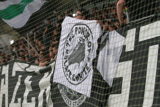 Sturm Graz - Austria Wien
Oesterreichische Fussball Bundesliga, 29. Runde, SK Sturm Graz - FK Austria Wien, Stadion Liebenau Graz, 14.04.2013. 

Foto zeigt Fans von Sturm
