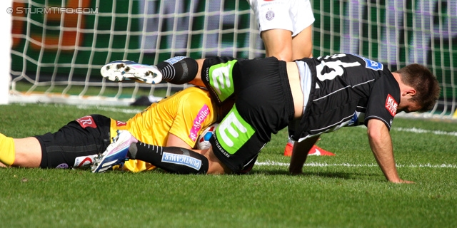 Sturm Graz - Austria Wien
Oesterreichische Fussball Bundesliga, 29. Runde, SK Sturm Graz - FK Austria Wien, Stadion Liebenau Graz, 14.04.2013. 

Foto zeigt Heinz Lindner (Austria) und Christian Klem (Sturm)
