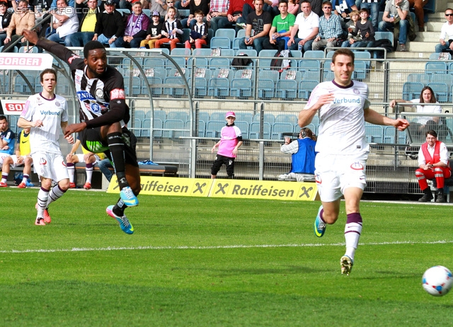 Sturm Graz - Austria Wien
Oesterreichische Fussball Bundesliga, 29. Runde, SK Sturm Graz - FK Austria Wien, Stadion Liebenau Graz, 14.04.2013. 

Foto zeigt Richard Sukuta-Pasu (Sturm)
Schlüsselwörter: tor