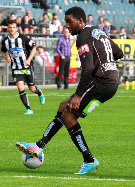 Sturm Graz - Austria Wien
Oesterreichische Fussball Bundesliga, 29. Runde, SK Sturm Graz - FK Austria Wien, Stadion Liebenau Graz, 14.04.2013. 

Foto zeigt Richard Sukuta-Pasu (Sturm)
