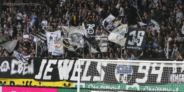 Sturm Graz - Mattersburg
Oesterreichische Fussball Bundesliga, 30. Runde, SK Sturm Graz - SV Mattersburg, Stadion Liebenau Graz, 20.04.2013. 

Foto zeigt Fans von Sturm
