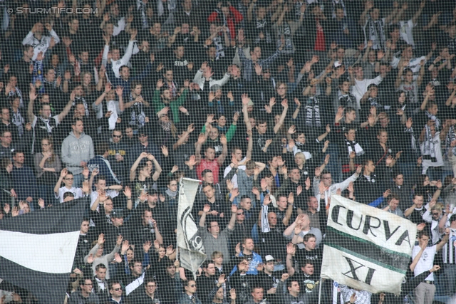 Sturm Graz - Mattersburg
Oesterreichische Fussball Bundesliga, 30. Runde, SK Sturm Graz - SV Mattersburg, Stadion Liebenau Graz, 20.04.2013. 

Foto zeigt Fans von Sturm
