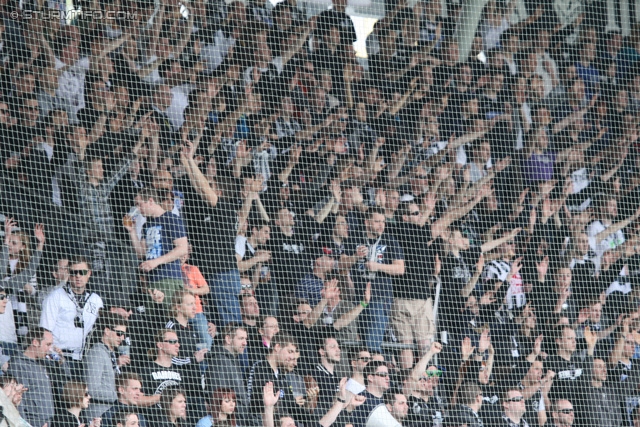 Sturm Graz - Mattersburg
Oesterreichische Fussball Bundesliga, 30. Runde, SK Sturm Graz - SV Mattersburg, Stadion Liebenau Graz, 20.04.2013. 

Foto zeigt Fans von Sturm
