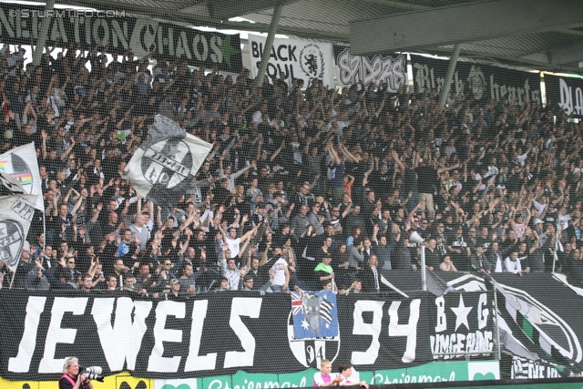 Sturm Graz - Mattersburg
Oesterreichische Fussball Bundesliga, 30. Runde, SK Sturm Graz - SV Mattersburg, Stadion Liebenau Graz, 20.04.2013. 

Foto zeigt Fans von Sturm
