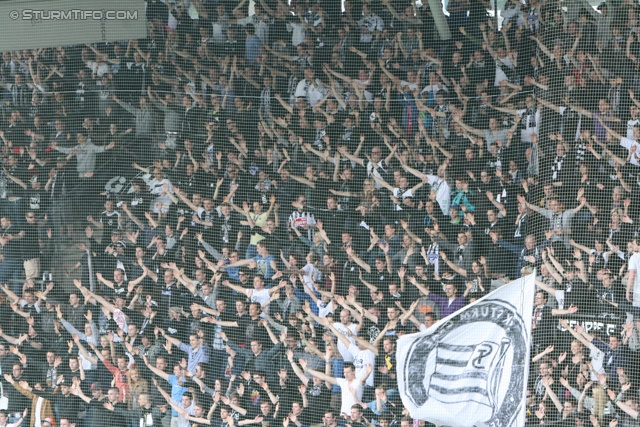 Sturm Graz - Mattersburg
Oesterreichische Fussball Bundesliga, 30. Runde, SK Sturm Graz - SV Mattersburg, Stadion Liebenau Graz, 20.04.2013. 

Foto zeigt Fans von Sturm
