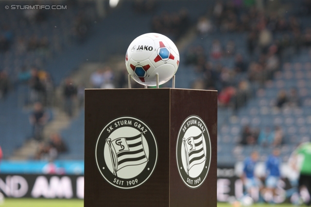 Sturm Graz - Mattersburg
Oesterreichische Fussball Bundesliga, 30. Runde, SK Sturm Graz - SV Mattersburg, Stadion Liebenau Graz, 20.04.2013. 

Foto zeigt den Matchball
