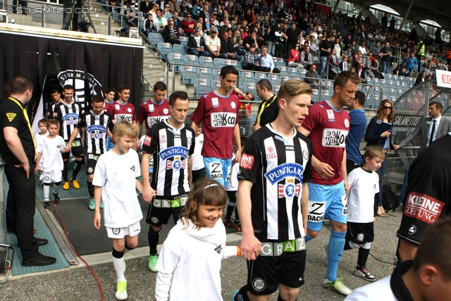 Sturm Graz - Mattersburg
Oesterreichische Fussball Bundesliga, 30. Runde, SK Sturm Graz - SV Mattersburg, Stadion Liebenau Graz, 20.04.2013. 

Foto zeigt Florian Kainz (Sturm) und Christian Klem (Sturm)
