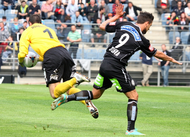 Sturm Graz - Mattersburg
Oesterreichische Fussball Bundesliga, 30. Runde, SK Sturm Graz - SV Mattersburg, Stadion Liebenau Graz, 20.04.2013. 

Foto zeigt Thomas Borenitsch (Mattersburg) und Haris Bukva (Sturm)
Schlüsselwörter: foul