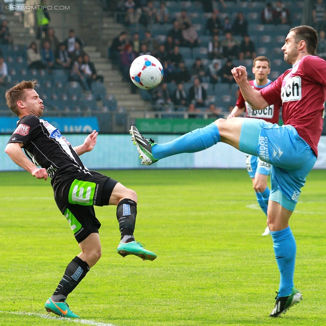 Sturm Graz - Mattersburg
Oesterreichische Fussball Bundesliga, 30. Runde, SK Sturm Graz - SV Mattersburg, Stadion Liebenau Graz, 20.04.2013. 

Foto zeigt David Schloffer (Sturm)
