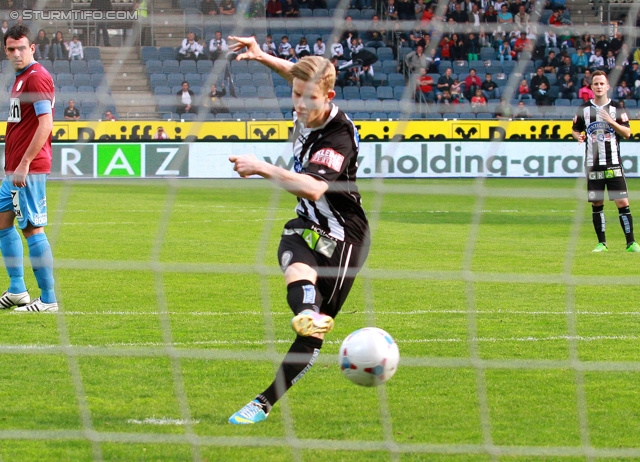 Sturm Graz - Mattersburg
Oesterreichische Fussball Bundesliga, 30. Runde, SK Sturm Graz - SV Mattersburg, Stadion Liebenau Graz, 20.04.2013. 

Foto zeigt Florian Kainz (Sturm)
Schlüsselwörter: elfmeter