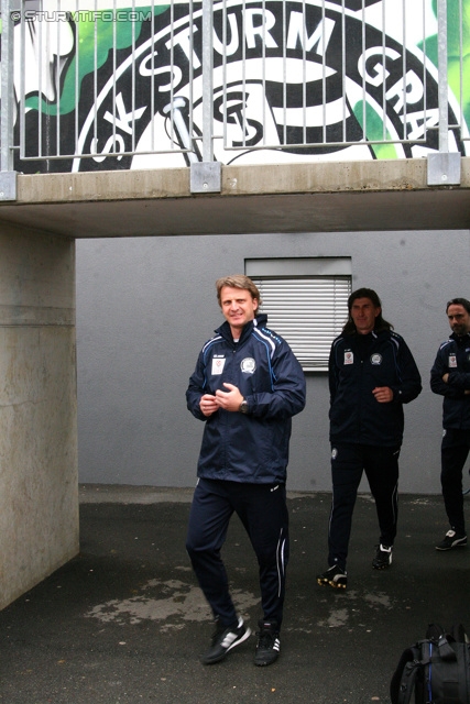 Pressekonferenz und Training Sturm
Oesterreichische Fussball Bundesliga, SK Sturm Graz Pressekonferenz und Training, Trainingszentrum Messendorf, 23.04.2013.

Foto zeigt Markus Schopp (Cheftrainer Sturm)
