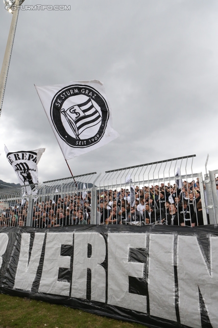 Wolfsberg - Sturm Graz
Oesterreichische Fussball Bundesliga, 31. Runde, Wolfsberger AC - SK Sturm Graz, Lavanttal Arena Wolfsberg, 27.04.2013. 

Foto zeigt Fans von Sturm
