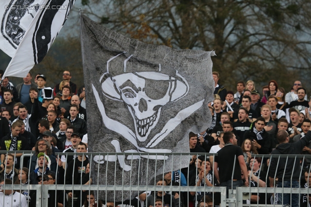 Wolfsberg - Sturm Graz
Oesterreichische Fussball Bundesliga, 31. Runde, Wolfsberger AC - SK Sturm Graz, Lavanttal Arena Wolfsberg, 27.04.2013. 

Foto zeigt Fans von Sturm
