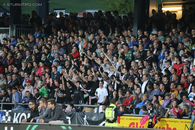 Wolfsberg - Sturm Graz
Oesterreichische Fussball Bundesliga, 31. Runde, Wolfsberger AC - SK Sturm Graz, Lavanttal Arena Wolfsberg, 27.04.2013. 

Foto zeigt Fans von Wolfsberg
