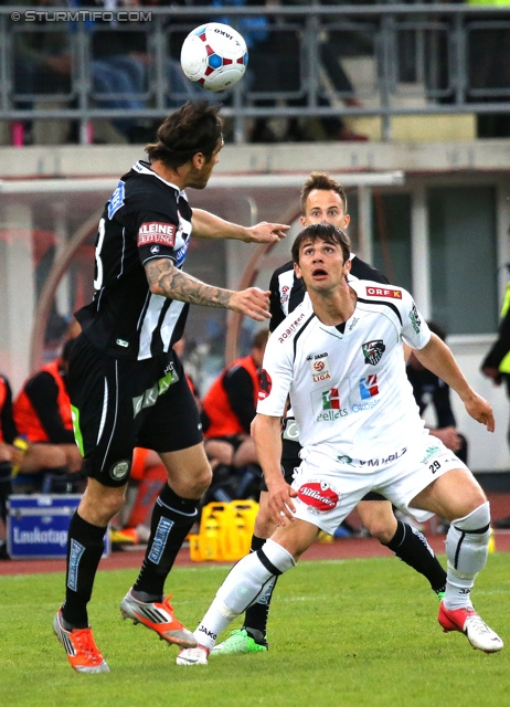 Wolfsberg - Sturm Graz
Oesterreichische Fussball Bundesliga, 31. Runde, Wolfsberger AC - SK Sturm Graz, Lavanttal Arena Wolfsberg, 27.04.2013. 

Foto zeigt Nikola Vujadinovic (Sturm)
