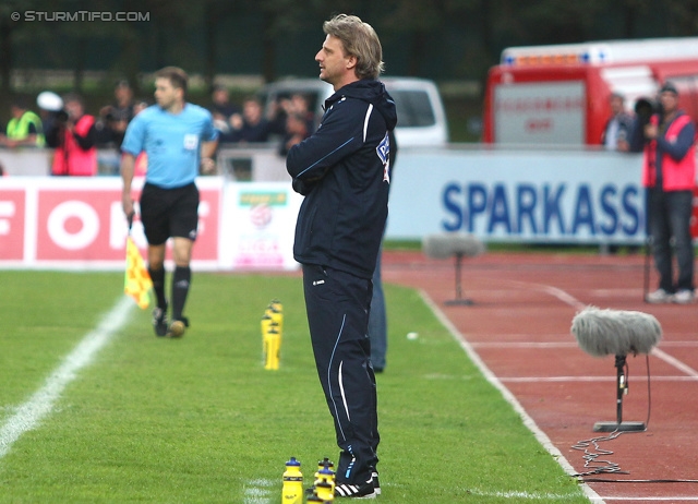 Wolfsberg - Sturm Graz
Oesterreichische Fussball Bundesliga, 31. Runde, Wolfsberger AC - SK Sturm Graz, Lavanttal Arena Wolfsberg, 27.04.2013. 

Foto zeigt Markus Schopp (Cheftrainer Sturm)
