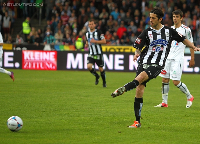 Wolfsberg - Sturm Graz
Oesterreichische Fussball Bundesliga, 31. Runde, Wolfsberger AC - SK Sturm Graz, Lavanttal Arena Wolfsberg, 27.04.2013. 

Foto zeigt Nikola Vujadinovic (Sturm)
