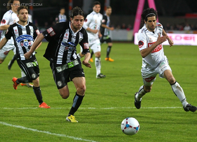 Wolfsberg - Sturm Graz
Oesterreichische Fussball Bundesliga, 31. Runde, Wolfsberger AC - SK Sturm Graz, Lavanttal Arena Wolfsberg, 27.04.2013. 

Foto zeigt Imre Szabics (Sturm)
