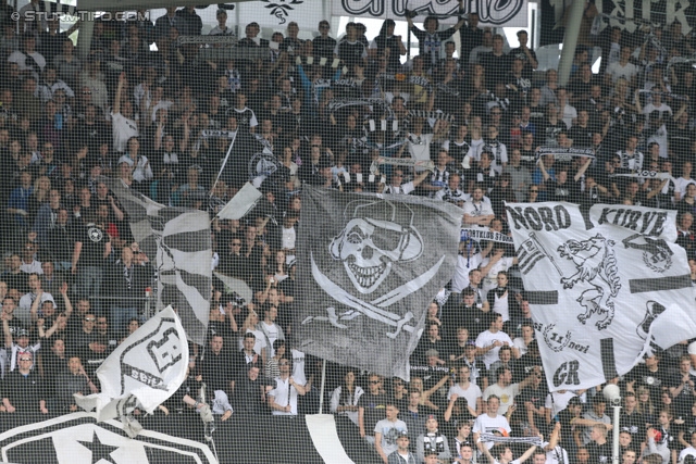 Sturm Graz - Rapid Wien
Oesterreichische Fussball Bundesliga, 32. Runde, SK Sturm Graz - SK Rapid Wien, Stadion Liebenau Graz, 05.05.2013. 

Foto zeigt Fans von Sturm
