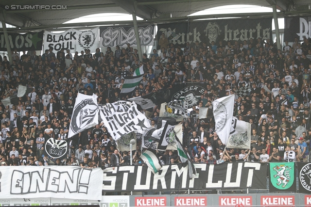 Sturm Graz - Rapid Wien
Oesterreichische Fussball Bundesliga, 32. Runde, SK Sturm Graz - SK Rapid Wien, Stadion Liebenau Graz, 05.05.2013. 

Foto zeigt Fans von Sturm
