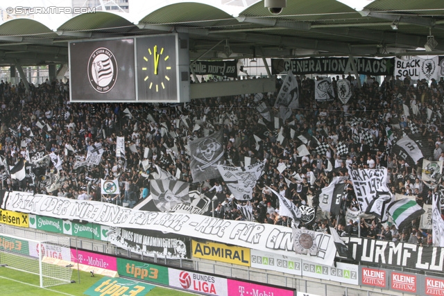 Sturm Graz - Rapid Wien
Oesterreichische Fussball Bundesliga, 32. Runde, SK Sturm Graz - SK Rapid Wien, Stadion Liebenau Graz, 05.05.2013. 

Foto zeigt Fans von Sturm
