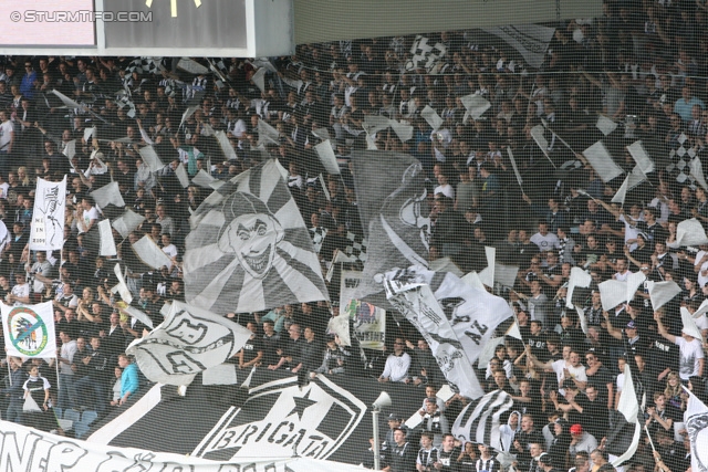 Sturm Graz - Rapid Wien
Oesterreichische Fussball Bundesliga, 32. Runde, SK Sturm Graz - SK Rapid Wien, Stadion Liebenau Graz, 05.05.2013. 

Foto zeigt Fans von Sturm
