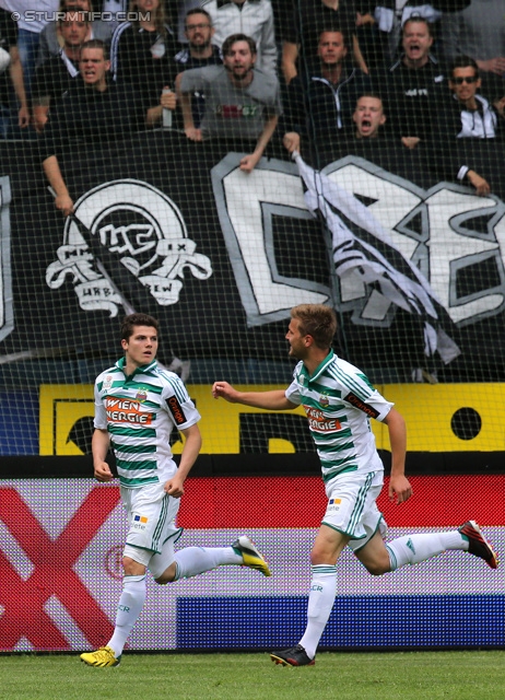 Sturm Graz - Rapid Wien
Oesterreichische Fussball Bundesliga, 32. Runde, SK Sturm Graz - SK Rapid Wien, Stadion Liebenau Graz, 05.05.2013. 

Foto zeigt Marcel Sabitzer (Rapid)
Schlüsselwörter: torjubel