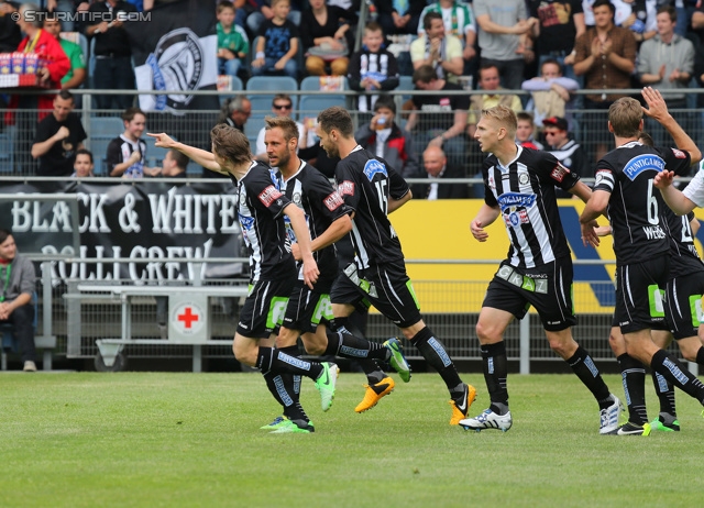 Sturm Graz - Rapid Wien
Oesterreichische Fussball Bundesliga, 32. Runde, SK Sturm Graz - SK Rapid Wien, Stadion Liebenau Graz, 05.05.2013. 

Foto zeigt Andreas Hoelzl (Sturm), Martin Ehrenreich (Sturm), Michael Madl (Sturm), Matthias Koch (Sturm) und Manuel Weber (Sturm)
Schlüsselwörter: torjubel