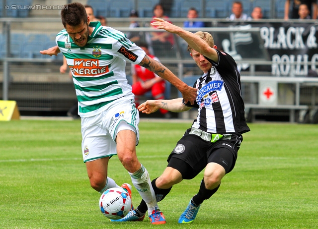 Sturm Graz - Rapid Wien
Oesterreichische Fussball Bundesliga, 32. Runde, SK Sturm Graz - SK Rapid Wien, Stadion Liebenau Graz, 05.05.2013. 

Foto zeigt Florian Kainz (Sturm)
Schlüsselwörter: foul