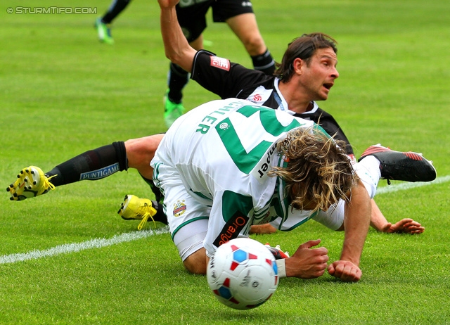 Sturm Graz - Rapid Wien
Oesterreichische Fussball Bundesliga, 32. Runde, SK Sturm Graz - SK Rapid Wien, Stadion Liebenau Graz, 05.05.2013. 

Foto zeigt Imre Szabics (Sturm) und Harald Pichler (Rapid)
