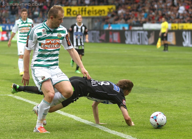 Sturm Graz - Rapid Wien
Oesterreichische Fussball Bundesliga, 32. Runde, SK Sturm Graz - SK Rapid Wien, Stadion Liebenau Graz, 05.05.2013. 

Foto zeigt Andreas Hoelzl (Sturm)
Schlüsselwörter: foul