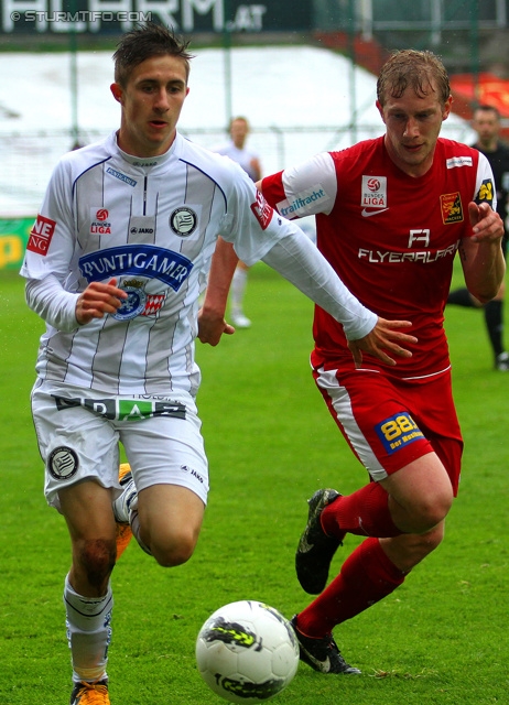 Admira Wacker - Sturm Graz
Oesterreichische Fussball Bundesliga, 33. Runde, FC Admira Wacker Moedling - SK Sturm Graz, Stadion Suedstadt Maria Enzersdorf, 11.05.2013. 

Foto zeigt Reinhold Ranftl (Sturm)
